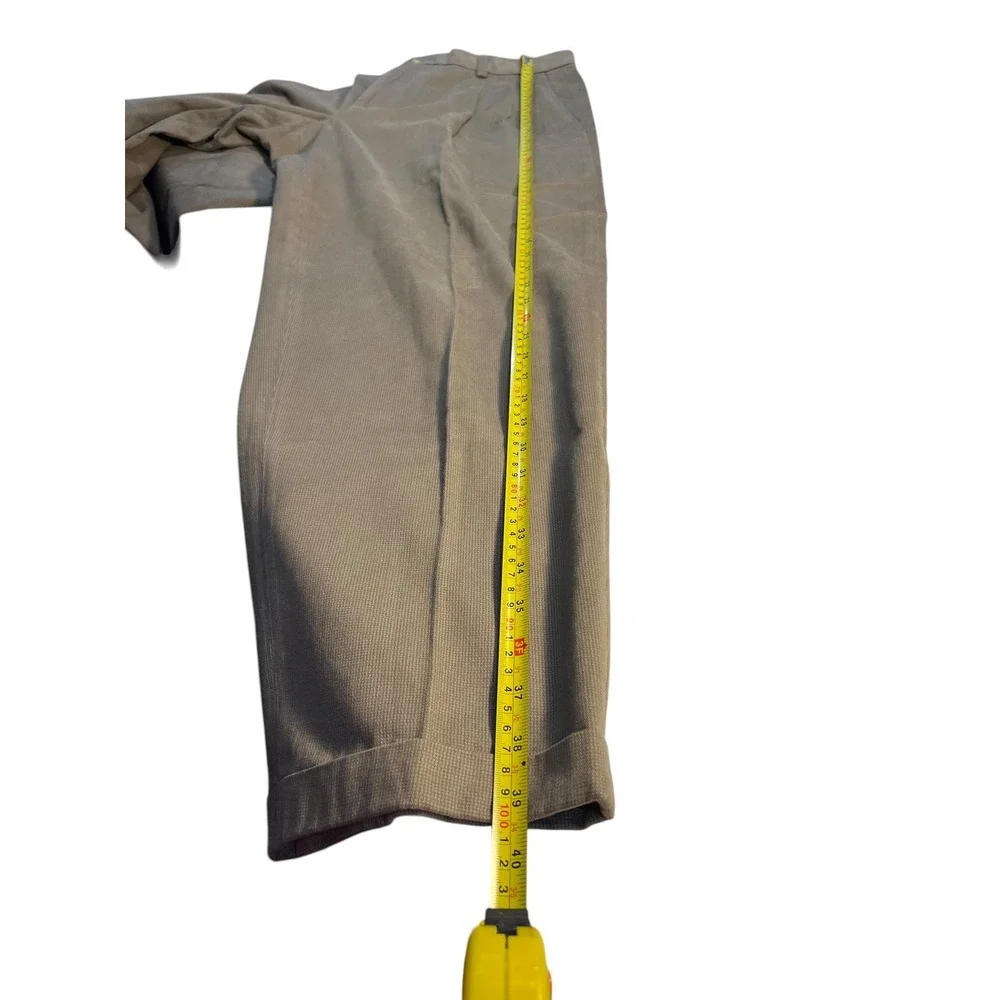 Claiborne Tweed Design Dark‎ Khaki Pants Men's Size 34 x 30 Business Casual